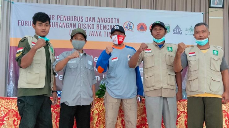 Fungsionaris LPBI NU Ponorogo sesaat setelah mengikuti rakor Forum Penanggulangan Resiko Bencana (FPRB) Provinsi Jawa Timur di Batu (21-11)