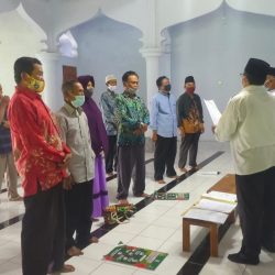 Prosesi Ikrar wakaf tanah 7 titik di desa Munggung dilakukan di Masjid Darul Huda RT 01RW 01