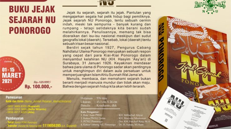 Open Order Buku JEJAK SEJARAH NU PONOROGO