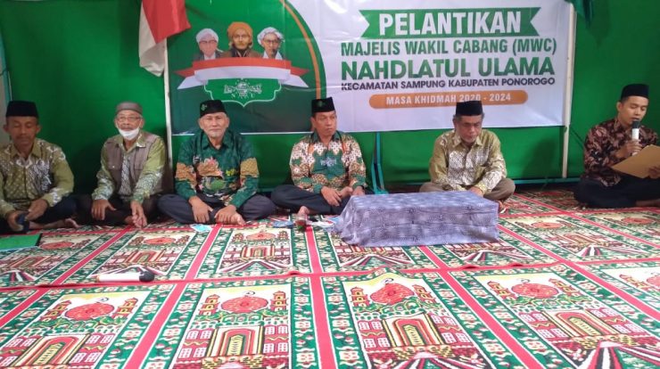 Pengukuhan pengurus MWC NU kecamatan Sampung masa Khidmah 2019-2024