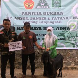 Pimpinan Ranting GP Ansor, Banser, dan Fatayat Desa Tanjungsari Gelar Qurban