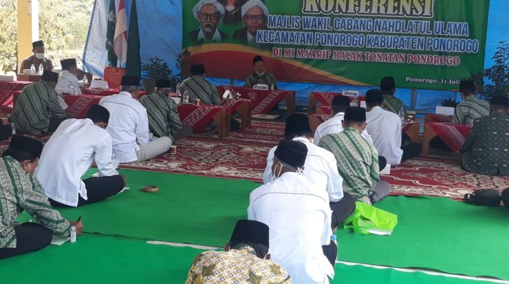 Suasana Konferensi MWC NU Ponorogo di Masjid MI Mayak- Tonatan, Sabtu (317) tertib prokes