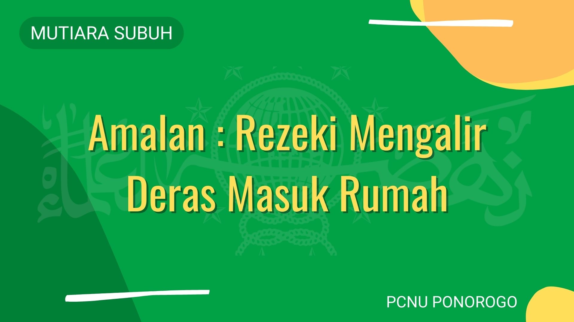 Amalan Rezeki Mengalir Deras Masuk Rumah