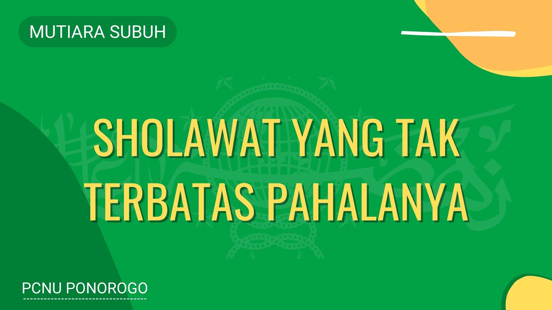 SHOLAWAT YANG TAK TERBATAS PAHALANYA⁣